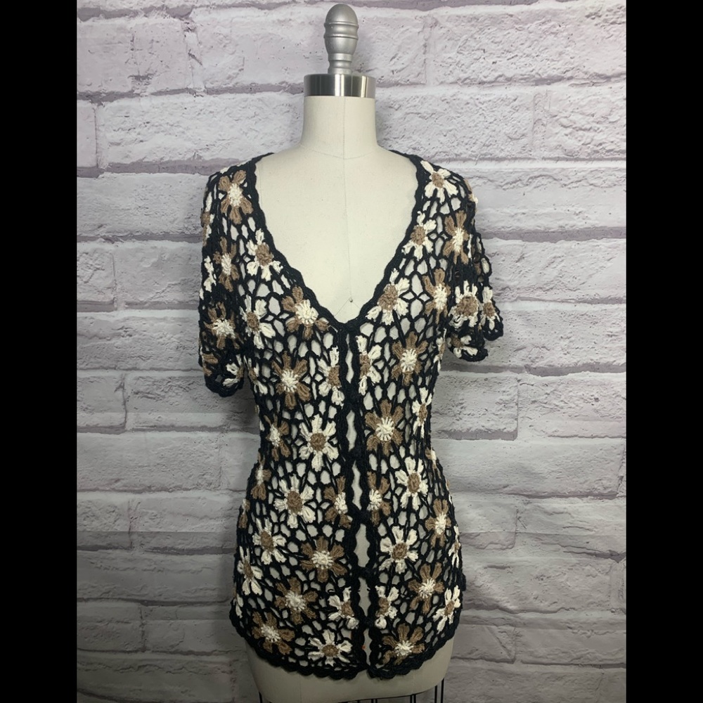 Vintage Knitted Short Sleeve Sweater